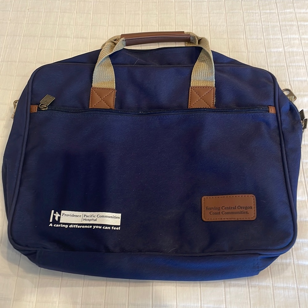 North West leeds travel bag luggage carry-on laptop briefcase navy blue nwot